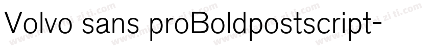 Volvo sans proBoldpostscript字体转换